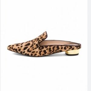 Sam Edelman Leopard Print Mules with Gold Heel